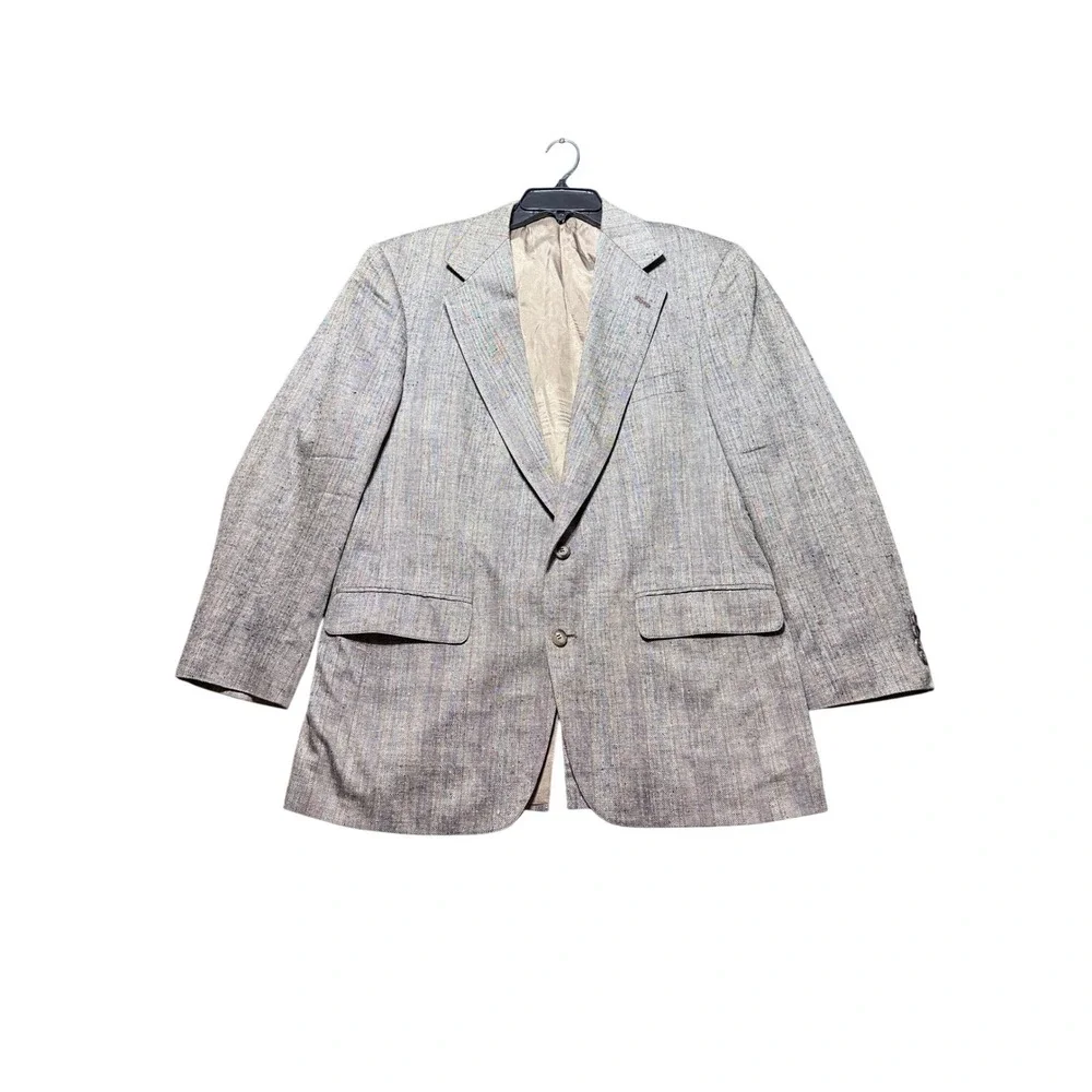 Southampton Nordstrom Blazer Mens 42 Brown‎ 100% Pure Silk Two Button USA